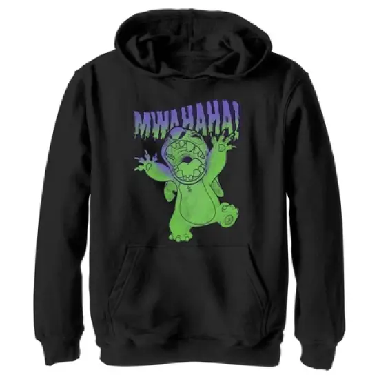 Boy's Lilo & Stitch Mwahaha Halloween Horror Pull Over Hoodie image {3}