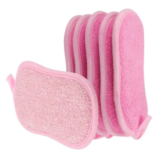 Unique Bargains Multipurpose Microfiber Kitchen Dish Sponge Pads 5 Pcs image {6}