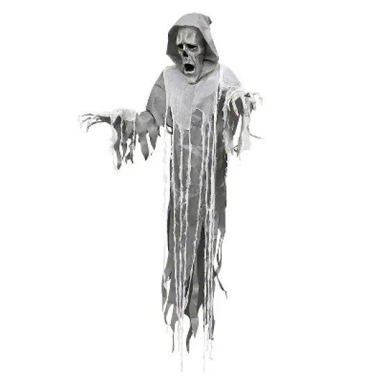 Halloween Express  Animated Phantom Hanging Halloween Decoration - Size 6 ft - Gray image {1}