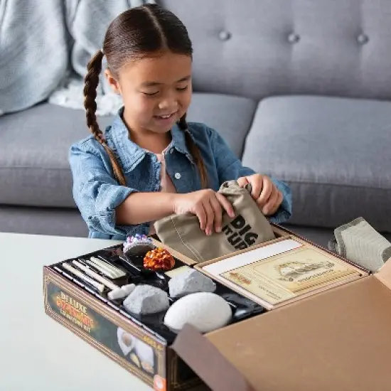 MindWare Dig It Up! Deluxe Excavation Kit - Ages 4+ - Includes Excavation Tools to Dig Out 8 Treasures image {2}