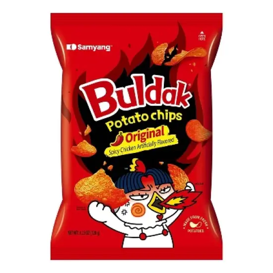 Samyang Buldak Original Potato Chips - 4.23oz image {5}
