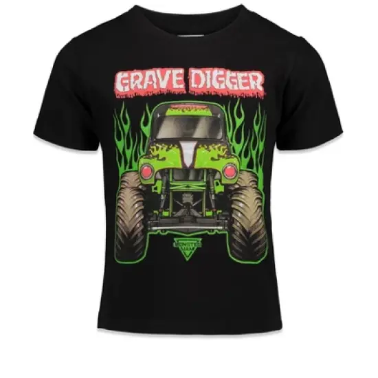 Monster Jam Trucks Toddler Boys 3 Pack Graphic T-Shirts Kids Black/Red/Grey  image {1}