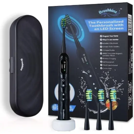 Novelty Gift Brushkinz Electric Toothbrush Personalized Sonic Electric Toothbrush for Adults - Custom Name Input, 5 Modes - Waterproof Toothbrush image {9}