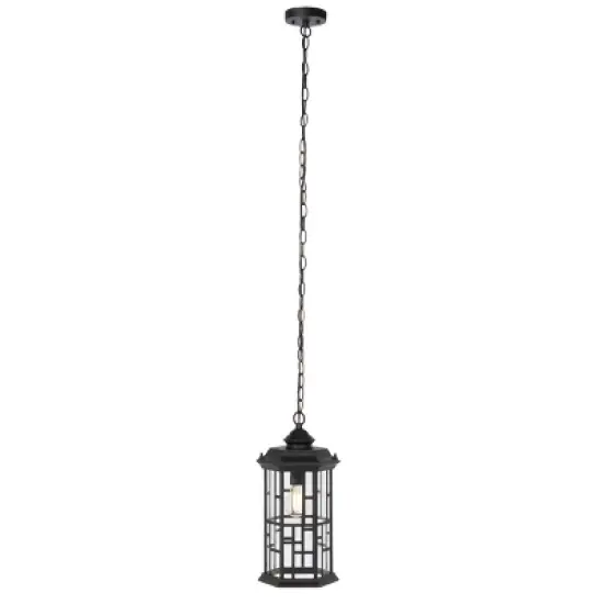 Carwen 8.3" Outdoor Pendant - PLT7009 - Black - Safavieh image {1}