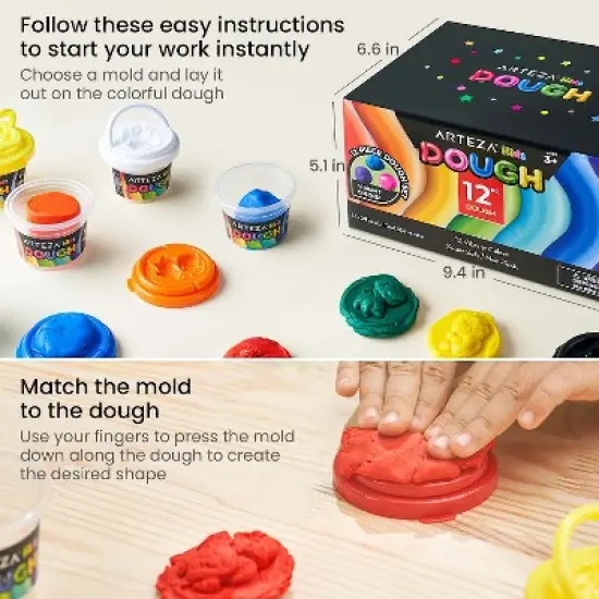 Arteza Kids Play Dough in tubs, Regular Colors - 12 Pack image {4}