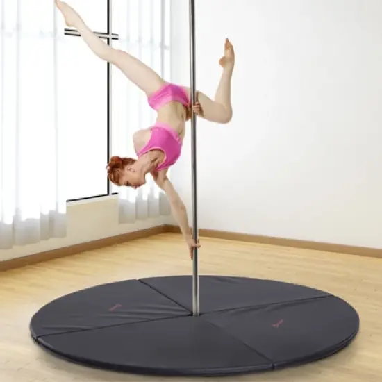 Soozier 2" T x 5' W Round Folding Portable Pole Dance Crash Mat image {2}
