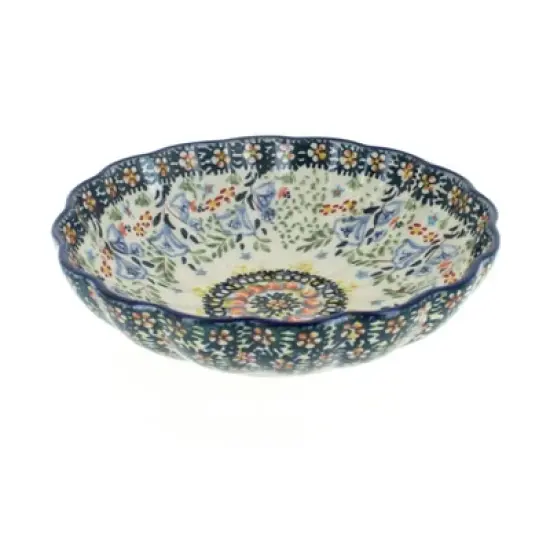 Blue Rose Polish Pottery M100 Manufaktura Scallop Bowl image {2}