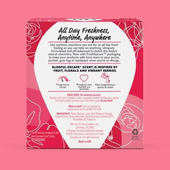 Summer's Eve Feminine Cleansing Wipes - Blissful Escape - 12ct image {7}