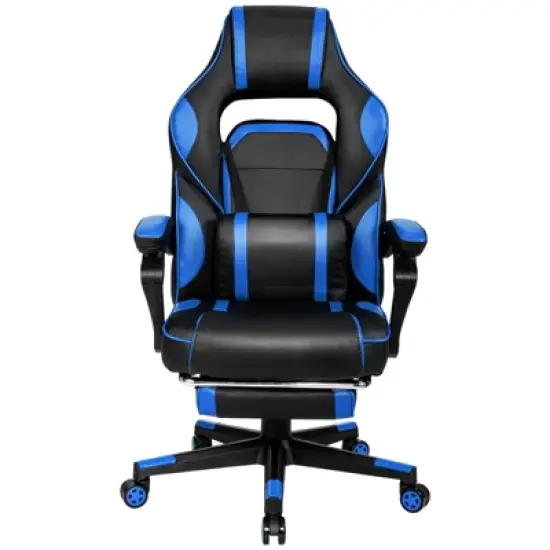 Tangkula Gaming Chair Height Adjustable with Cushion Ergonomic High Back Blue/Black/ Red/ White image {6}