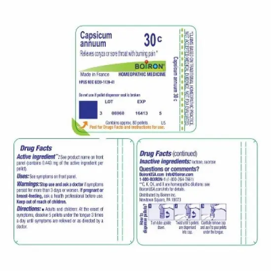 Capsicum Annuum 30C by Boiron Homeopathic Single Medicine For Allergy  -  80 Pellet image {1}