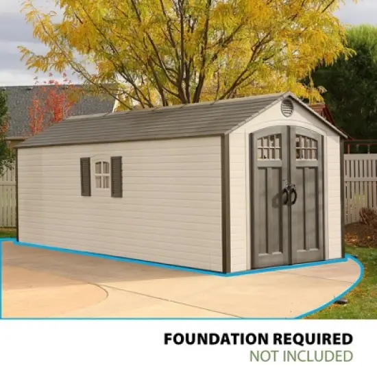 Lifetime 8 ft. x 20 ft. Outdoor Storage Shed, Tan (60120) image {4}