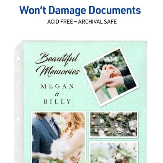 Avery Economy Weight Sheet Protectors, Acid Free, 8-1/2" x 11", 100-Count, Clear, 5 Pack (75202) image {3}