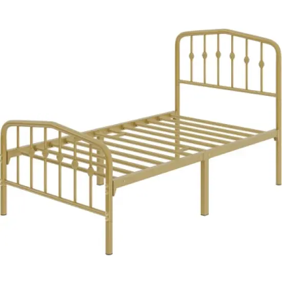 Yaheetech Modern Metal Bed Frame with Arched Headboard image {1}