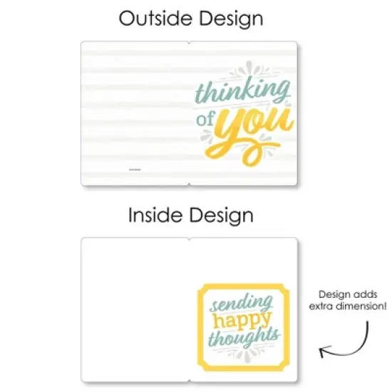 Big Dot of Happiness Thinking of You - Just Because Giant Greeting Card - Big Shaped Jumborific Card image {4}