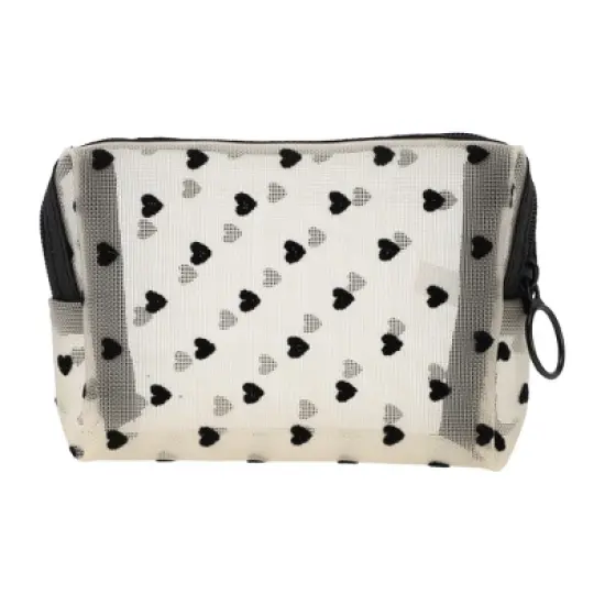 Unique Bargains Women's Mesh Octagonal Cosmetic Bag 1 Pc image {3}