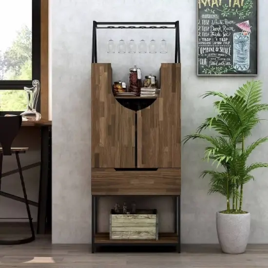 Meluse Multi Storage Wine Cabinet Light Hickory - HOMES: Inside + Out image {1}
