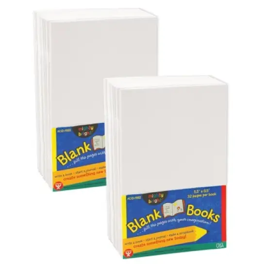 Hygloss&reg; Blank Paperback Books, 5.5" x 8.5", White, 10 Per Pack, 2 Packs image {5}