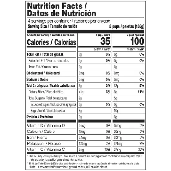 Outshine No Sugar Added Pineapple, Lemon, and Mango Frozen Fruit Mini Pops Variety Pack - 18 fl oz/12ct image {8}