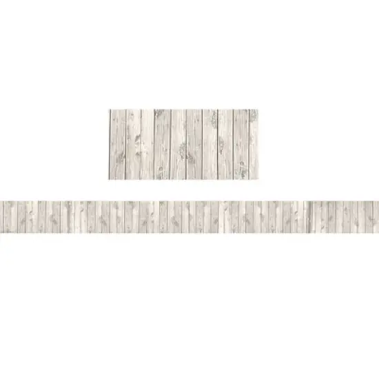 Teacher Created Resources&reg; White Wood Design Straight Border Trim, 35 Feet Per Pack, 6 Packs image {1}