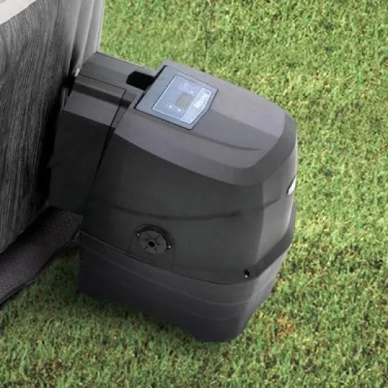 Intex 28441EP PureSpa Plus Greywood 85" x 28" Inflatable Hot Tub Bubble Jet Spa with Battery Powered Multi-Colored LED Light for Spas and Hot Tubs image {2}