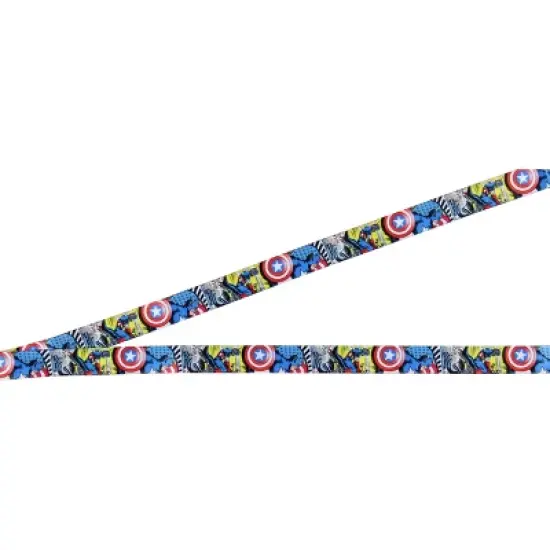 Captain America Lanyard Badge Holder with 1" Rubber Shield Pendant image {2}