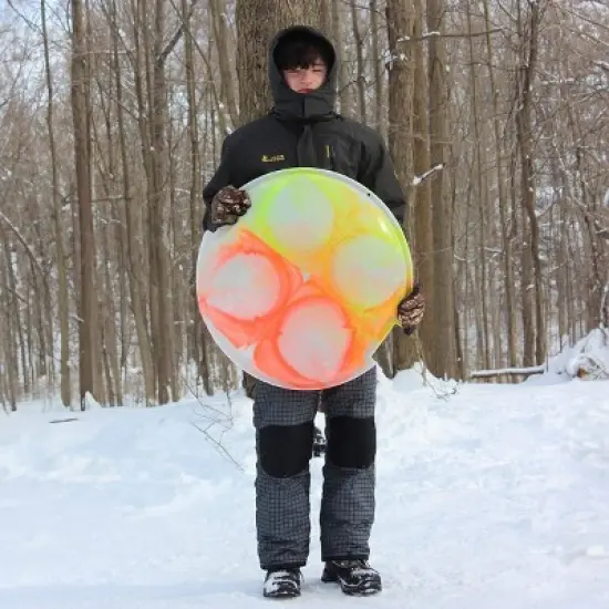 Emsco ESP 26" Day Glow Sno Racer Disc Sled - Neon Tie-Dye image {3}