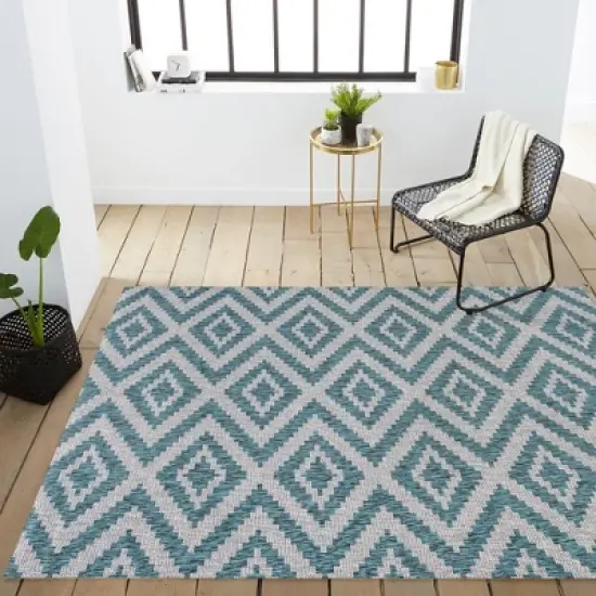 Sintra Diamond  Indoor/Outdoor Area Rug - JONATHAN Y image {10}