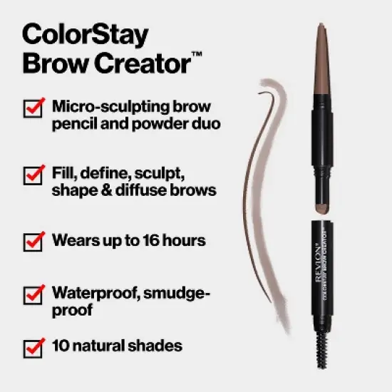 Revlon Colorstay Brow Creator Eyebrow Pencil Multi-tool image {3}