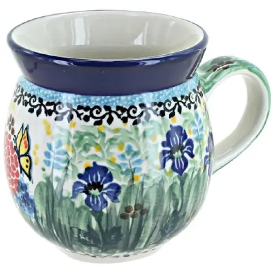 Blue Rose Polish Pottery Ceramika Artystyczna Bubble Mug image {32}