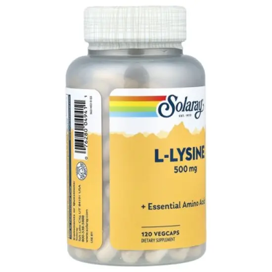 Solaray L-Lysine, 500 mg, 120 VegCaps image {3}