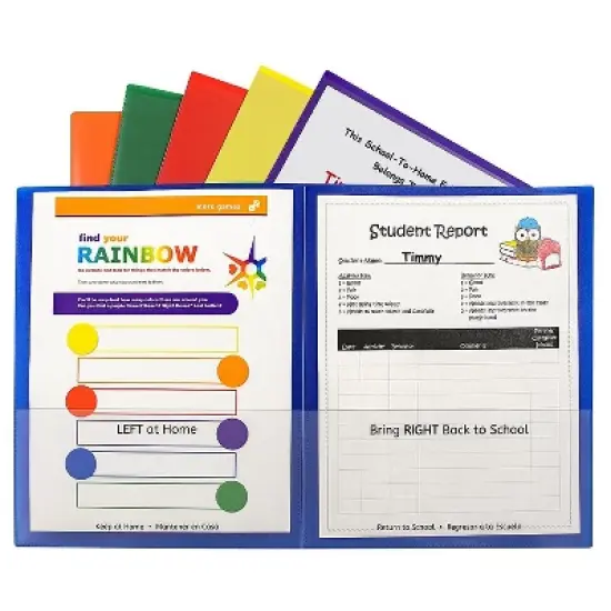 C-Line Classroom Connector Folders Assorted 6/Pk 32010 image {1}