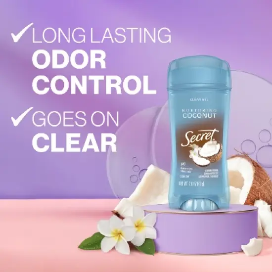 Secret Fresh Clear Gel Antiperspirant & Deodorant - Coconut Scent - 2.6oz image {1}