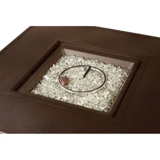 42" Square Aluminum 55000 BTUs Propane  Timeless Fire Table with 2 Covers - Oakland Living
 image {3}