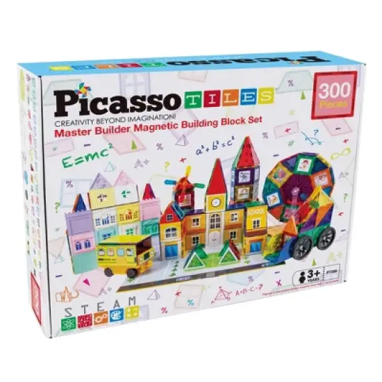 Picasso Tiles Magnetic Tile 300pc Building Set image {6}