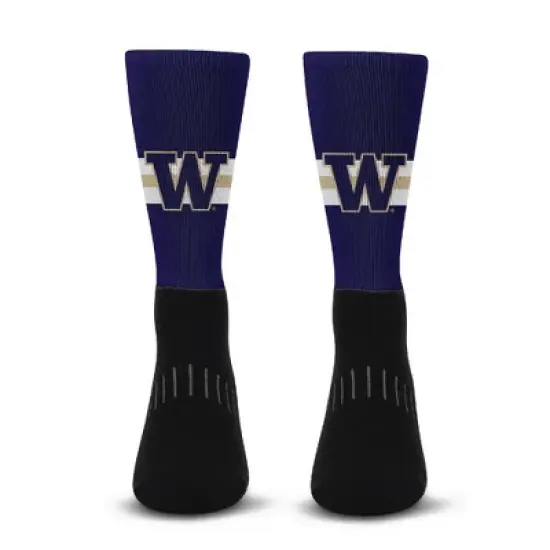 NCAA Washington Huskies Streak Team Color Crew Socks - L image {1}