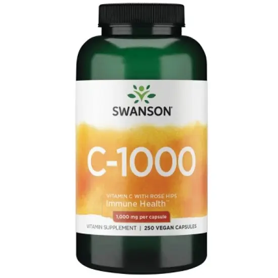 Swanson Vitamin C with Rose Hips, Provides Antioxidant Support & Promotes Immune System Health, 1,000 mg image {7}