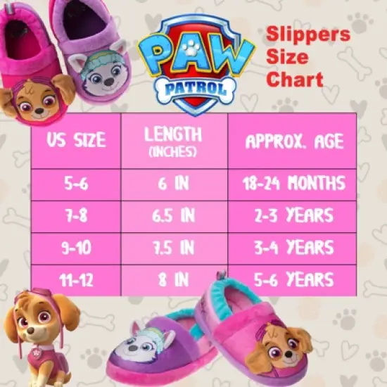 Nickelodeon Paw Patrol Toddler Girls' Dual Sizes Slippers image {7}