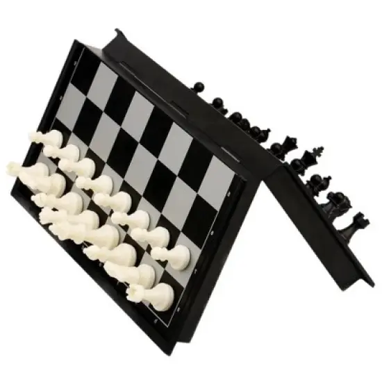 MOVSSOU Magnetic Chess Set Foldable Board Games 15" image {5}