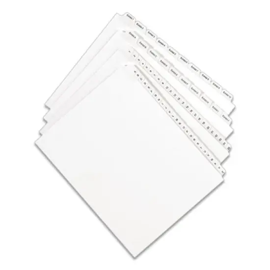 Avery Preprinted Legal Exhibit Side Tab Index Dividers, Allstate Style, 25-Tab, 1 to 25, 11 x 8.5, White, 1 Set, (1701) image {4}