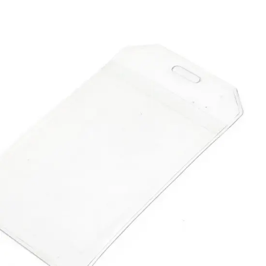 Unique Bargains Transparent Plastic Vertical Name Tag Business ID Work Badge Card Holder image {4}