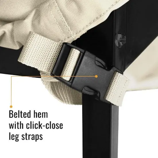 KHOMO GEAR 8-Foot Log Rack Cover &ndash; Waterproof Heavy Duty Firewood Storage Protector &ndash; Beige &ndash; Fits 8ft Log Racks, Durable Outdoor Cover for Firewood image {4}