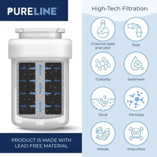 PureLine MWF Replacement Water Filter for GE&reg; Refrigerators, Replaces Kenmore 46-9991, Smartwater MWFP and Filter Models MWFINT, GWF, GWFA (6 Pack) image {2}