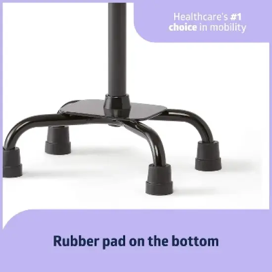 Attop Aluminum Quad Cane with Small Base &ndash; Portable Lightweight Walking Aid for Balance, Knee Injuries, Leg Surgery Recovery, Seniors & Adults image {2}