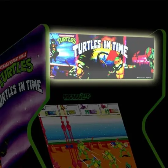 Arcade1Up Teenage Mutant Ninja Turtles: Turtles in Time Home Arcade with Riser and Stool image {5}