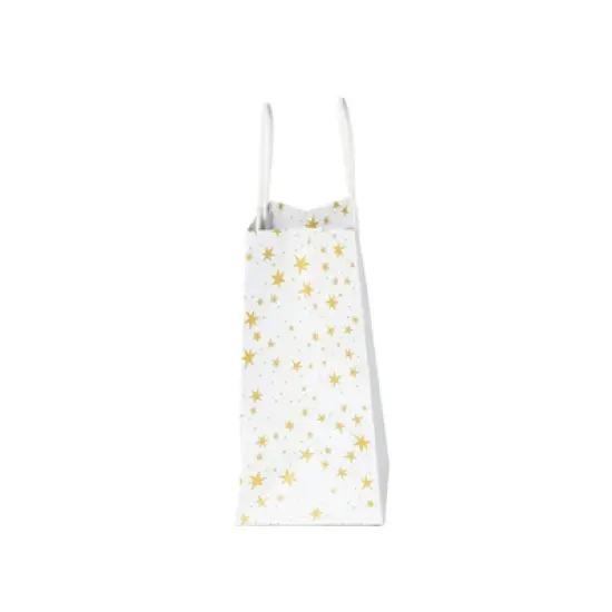 4pk Cub Gift Bags Foil Star Gold - Spritz&trade;: Small Paper Gift Bags for All Occasions, image {2}