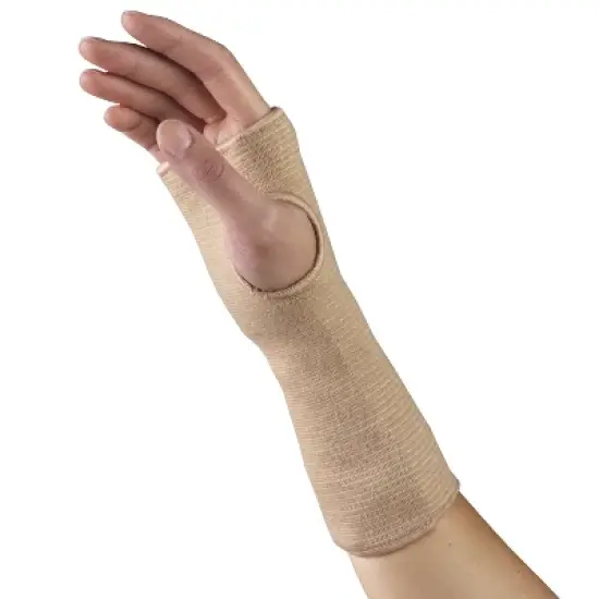 OTC Wrist Support, Pullover Gauntlet, Knit Elastic, Beige image {3}
