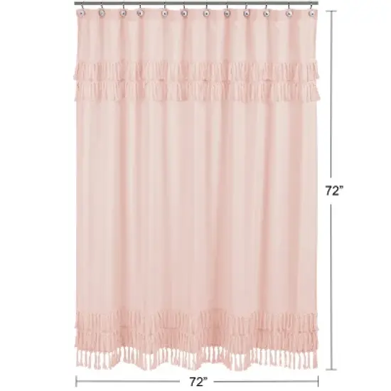 Sweet Jojo Designs Shower Curtain 72in.x72in. Bohemian Pink image {4}