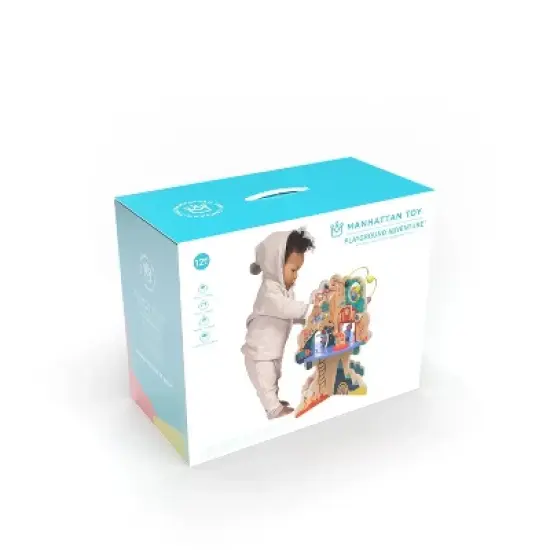 Manhattan Toy Playground Adventure Wooden Toddler Activity Center with Gliders, Abacus Track, Spinners, Spring Toys and Bead Runs image {8}