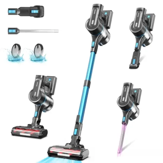DEVOAC S11 Cordless Vacuum Cleaner, 50Kpa 50 Mins,8 in 1 Lightweight Stick Vacuum with Self-Standing, Powerful Rechargeable Vacuum image {8}