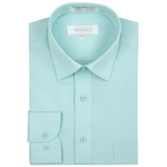 Classic Regular Fit Long Sleeve Point Collar Dress Shirt image {22}